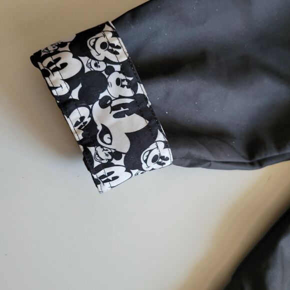 WALT DISNEY WORLD MICKEY MOUSE BLACK WHITE LIGHTWEIGHT SOUVENIR JACKET L LARGE - Picture 8 of 12